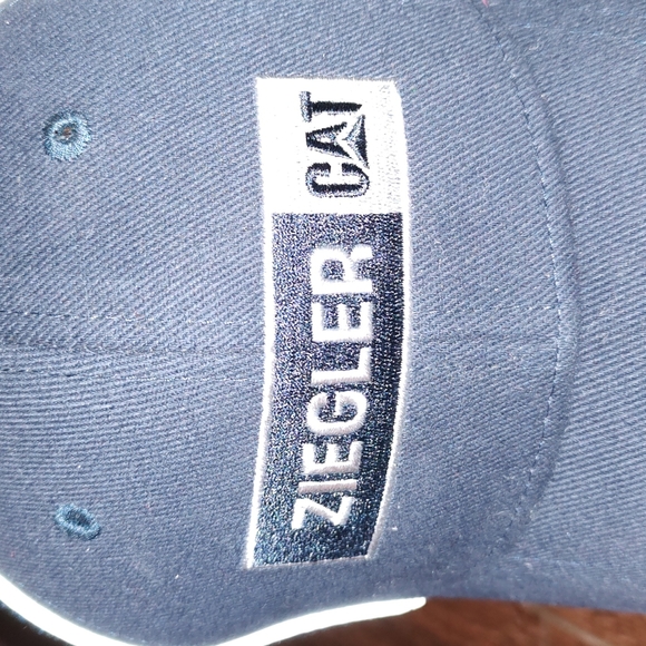 Ziegler CAT Embroidered Logo Navy Blue Adjustable Cap Hat - Picture 2 of 8